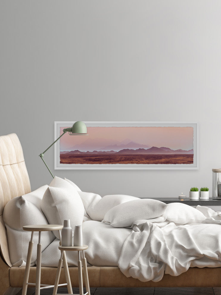"Desert Horizon" Framed Painting Print, 30x10