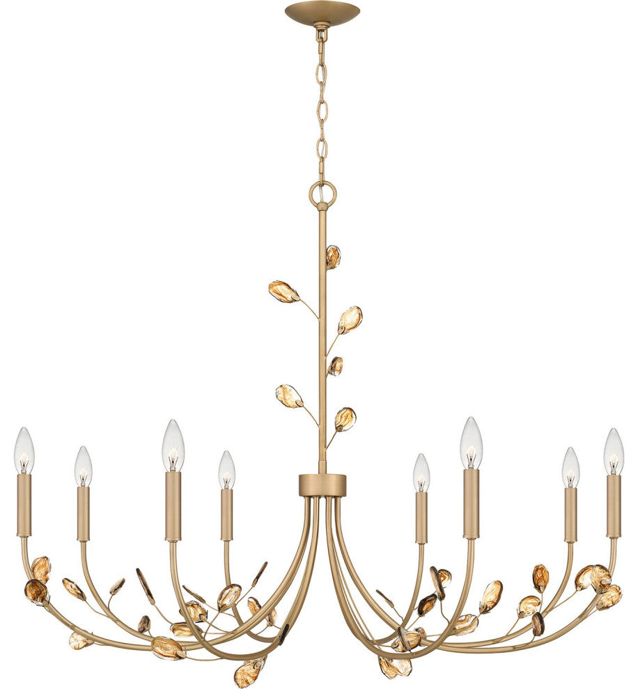 Heiress 8-Light Chandelier, Bronze Gold