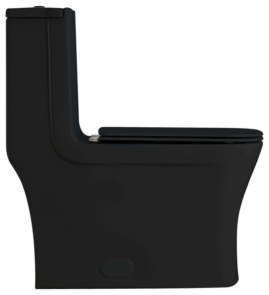 Fine Fixtures Dual-Flush Elongated One-Piece Toilet with High Efficiency Flush