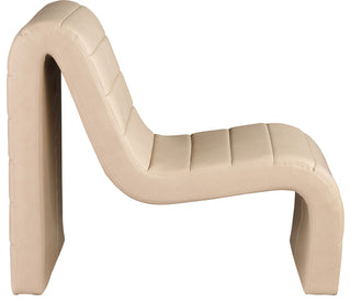 Ivy Upholstered Accent Chair, Tan, Vegan Leather