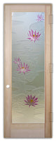 Interior Prehung Door or Interior Slab Door - Lily Pads & Lotus - Douglas...