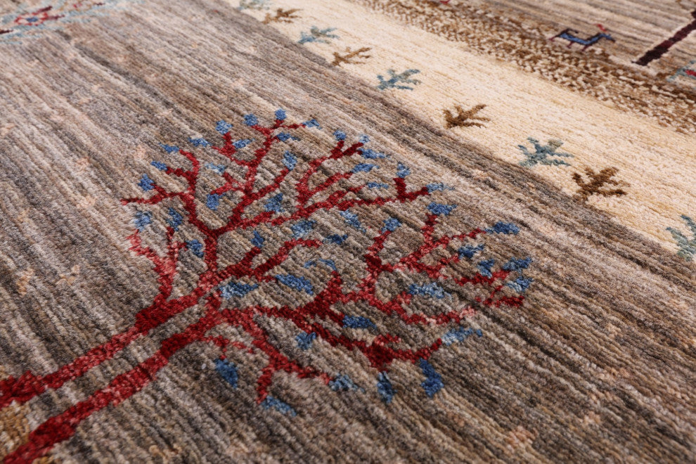 Hand Knotted Tribal Persian Gabbeh Rug 9' 1" X 12' 0" Q8167