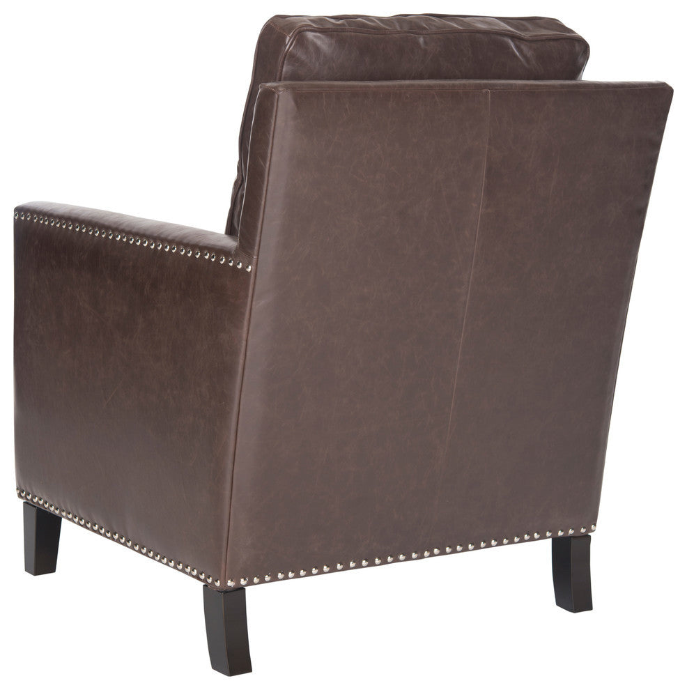 Safavieh Buckler Club Chair, Antique Brown, PU