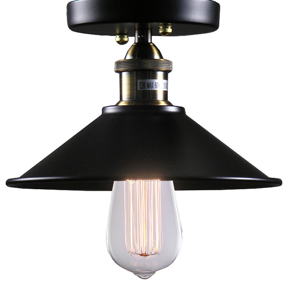 Louise 1-light Black Edison Lamp with Bulb