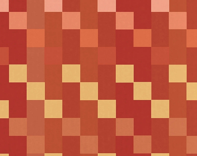 Mad for Plaid Geometric Print Kitchen Towel, Rust