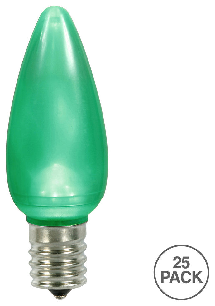 Vickerman xLEDSC94-25 C9 Ceramic LED Green Bulb, Pack of 25