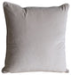 Sonora Plush Velvet 20x20 Square Throw Pillow, Light Grey