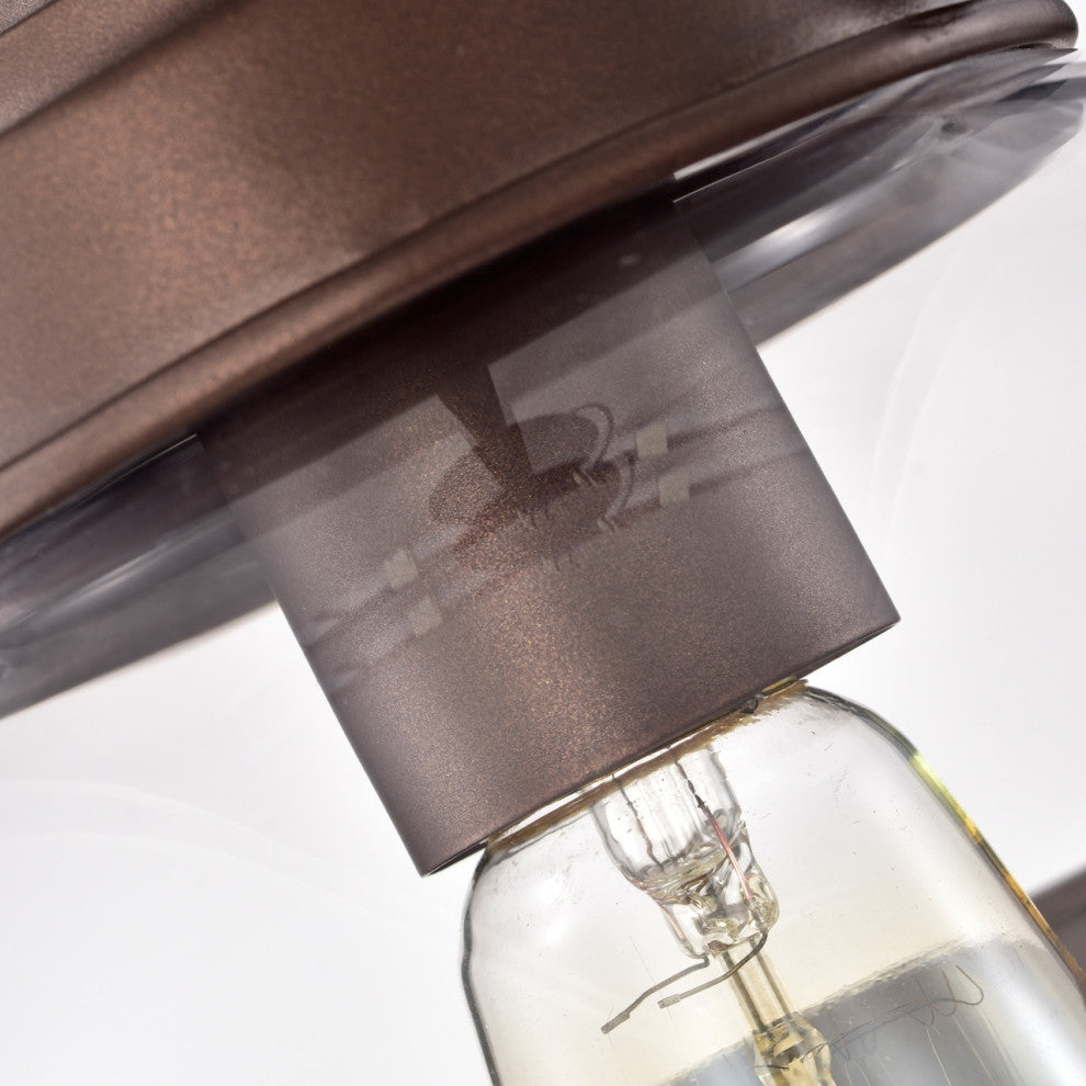 Roan Transitional 1 Light Oil Rubbed Bronze Mini Pendant Ceiling Fixture 9" Wide