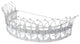 Decorative Metal Curtain or Canopy Crown, White Finish