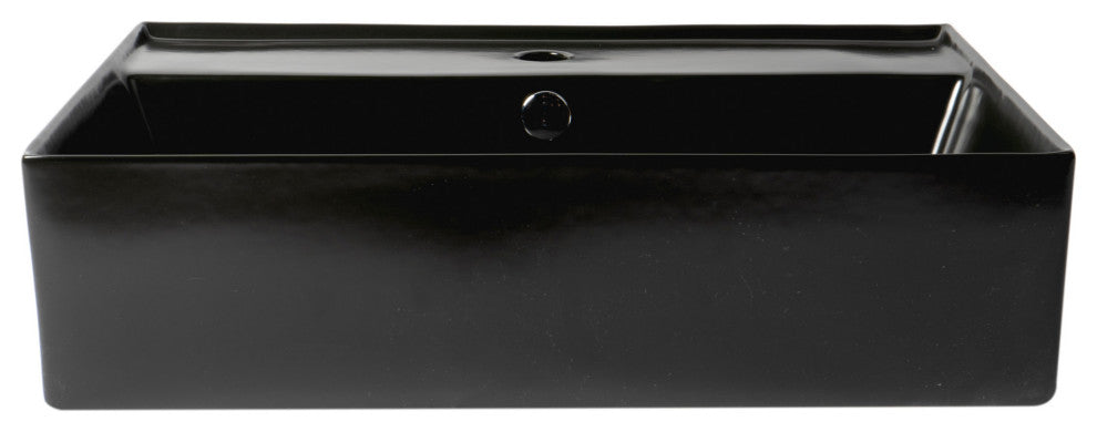 ALFI brand ABC901-BM Modern Rectangular Above Mount with Faucet Hole