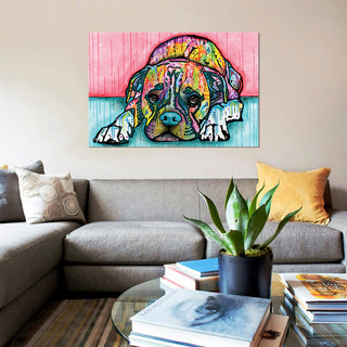 "Lying Boxer" by Dean Russo, Canvas Print, 26"x18"