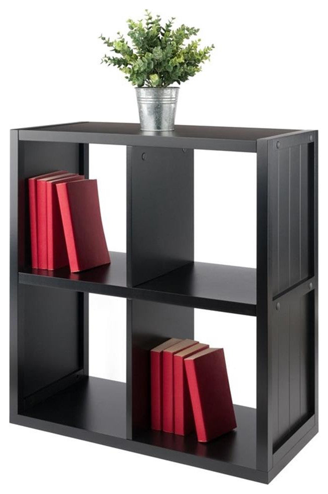 Timothy 2x2 Storage Cube Shelf, Black