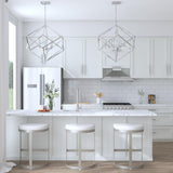 Uttermost Ivanna Backless Silver Counter stool