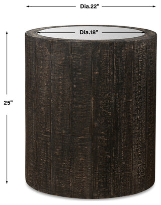 Uttermost Sequoia Mirrored Drum Table