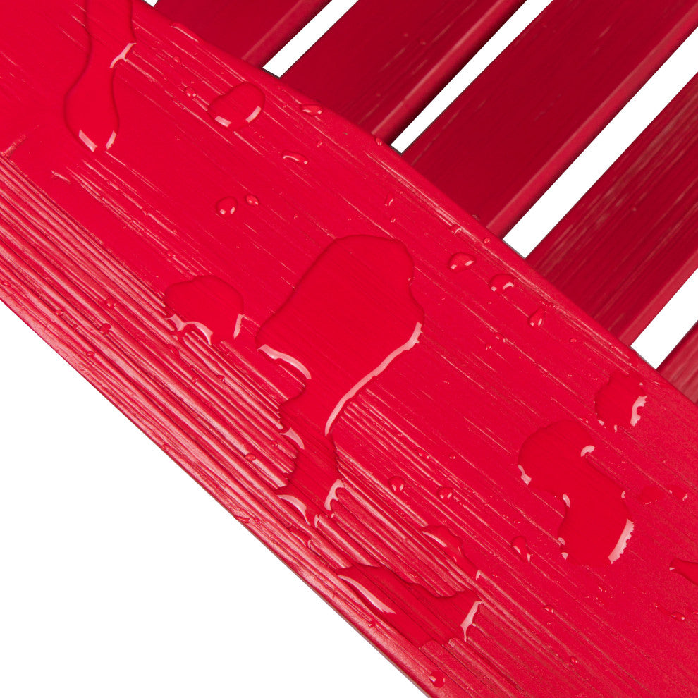 Shine Company Marina II Porch Rocker With Hydro-Tex Finish, Chili Red