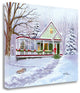 "Christmas Sled" By Julie Peterson, Giclee Print on Gallery Wrap Canvas