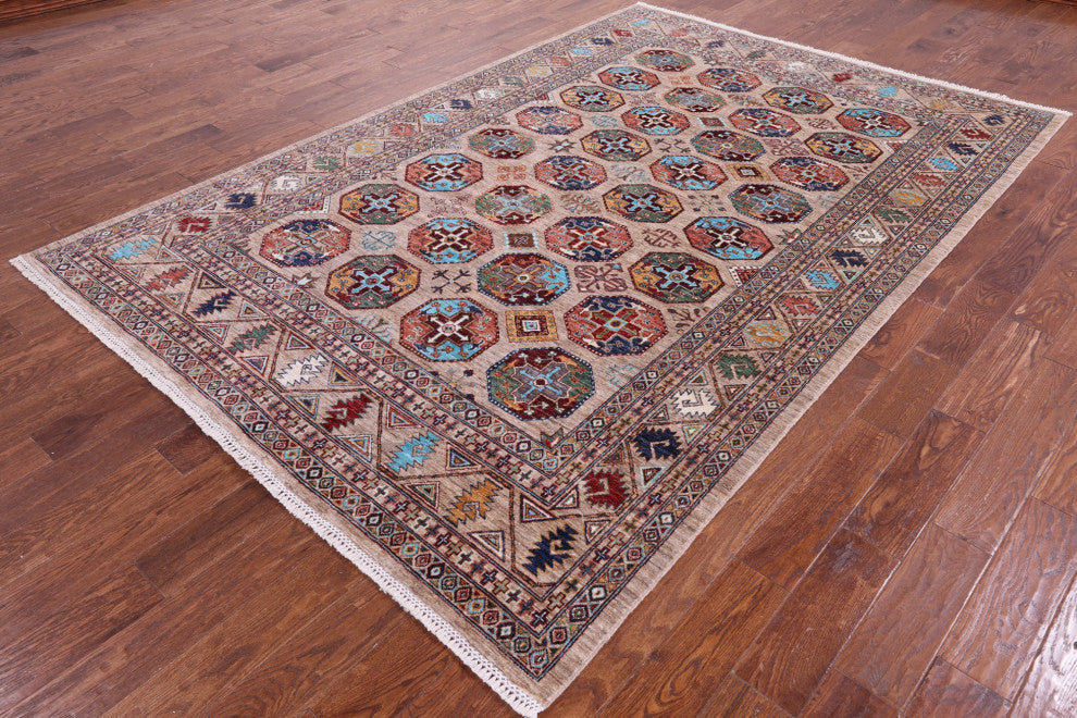 Bokhara Handmade Wool Rug 6' 9" X 10' 0" Q11279