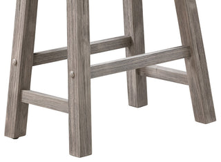 Sonoma Saddle Seat Counter Stool, Storm Gray Wire-Brush, Counter Height, Single