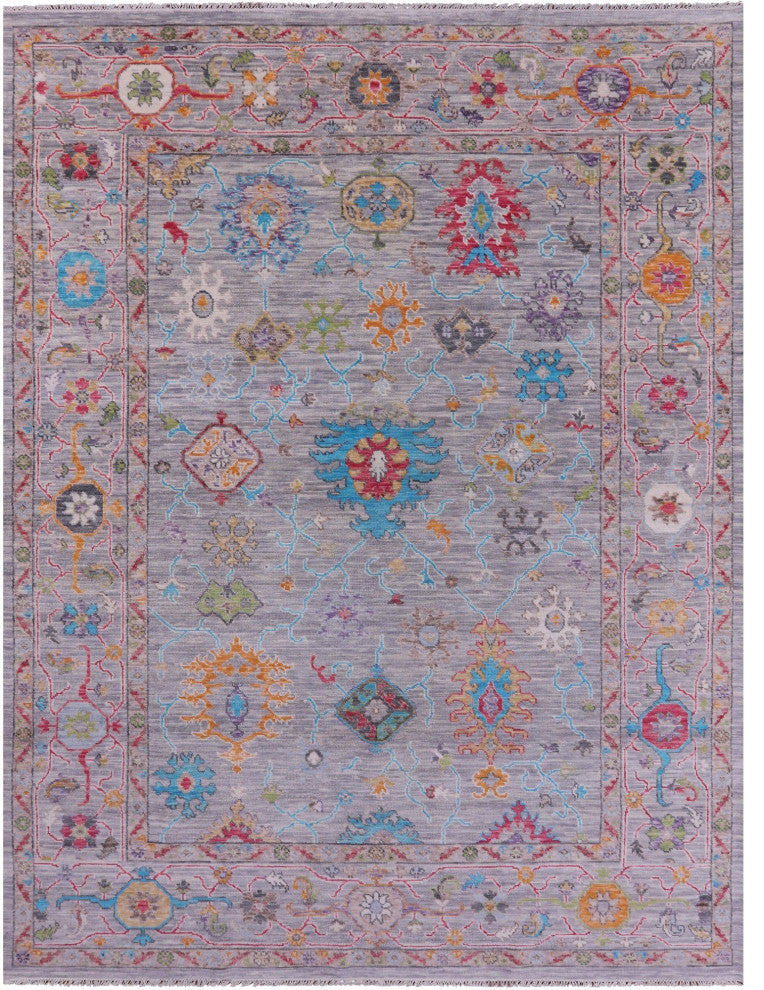 Hand Knotted Turkish Oushak Wool Rug 8' 11" X 11' 10" - Q15614