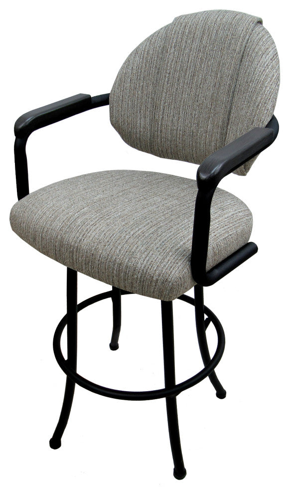 Swivel Metal Counter 26", 30" Extra Tall 34" Bar Stool, M-79, Bluesky, Black, 26