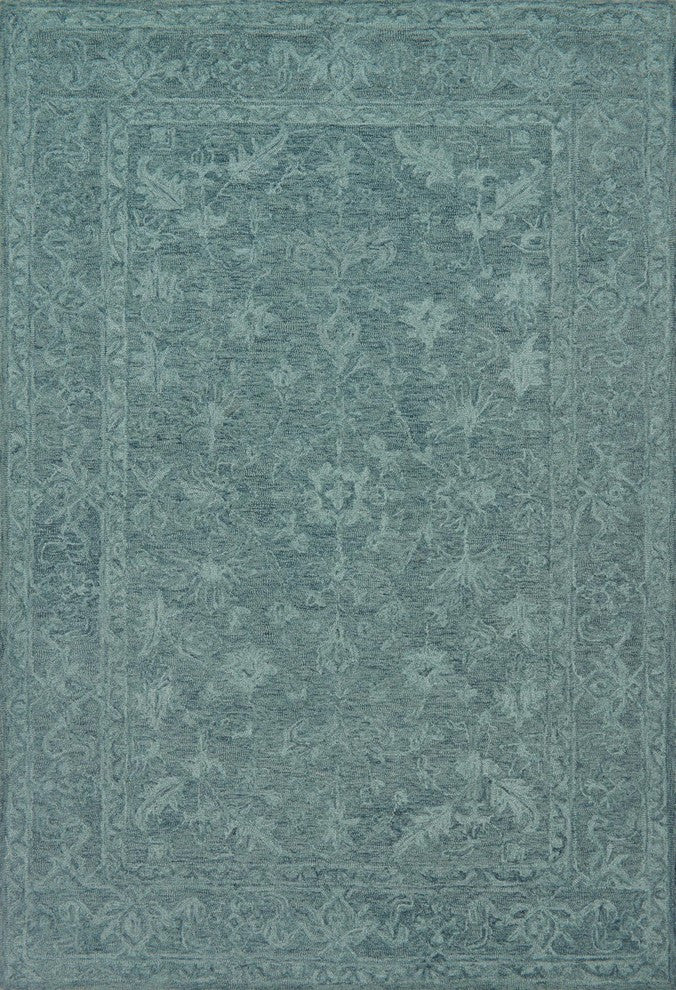 Teal Hooked Lyle Area Rug by Loloi, 3'6"x5'6"