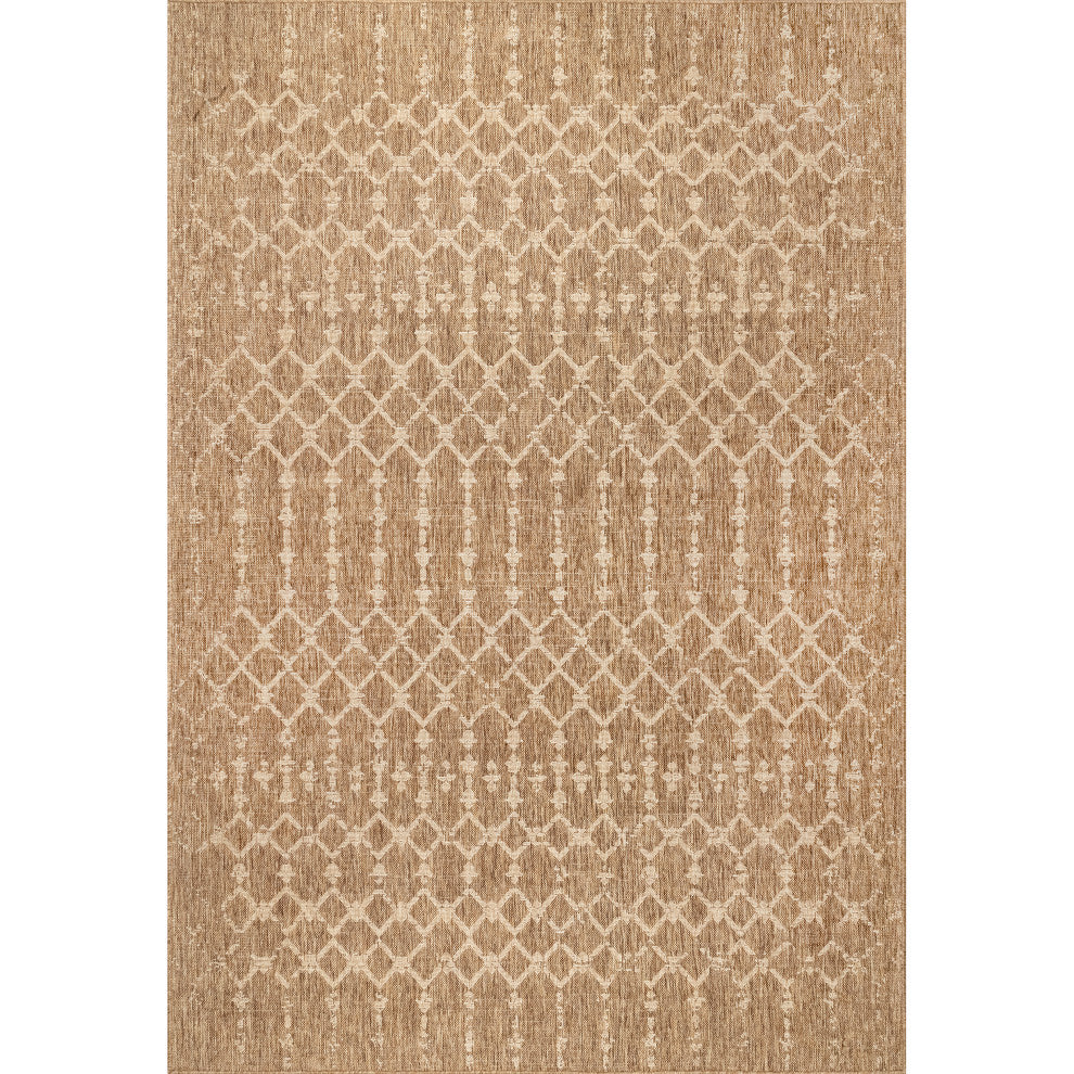 Nuloom Henley Contemporary Outdoor Area Rug, Brown 5'x8'