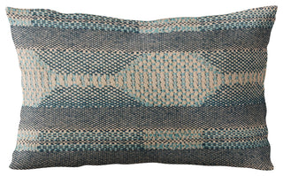 Plutus Blue Lake Stripe Luxury Throw Pillow, 20"x36"