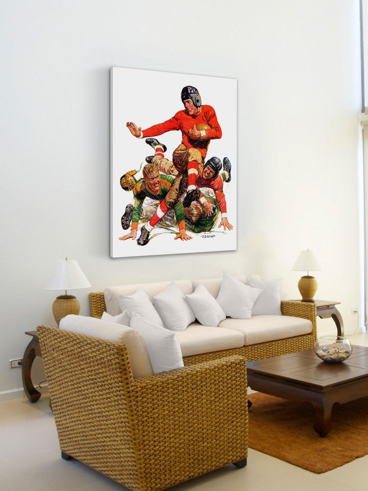 "College Football" Painting Print on Canvas by J.F. Kernan