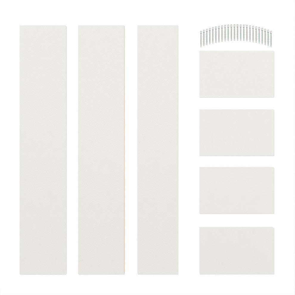 Danya B. Modern 3 Cube Floating Wall Shelf With Display Ledge, White