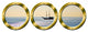 VWAQ Boat Window Decals - Portholes Decor, Ocean View Wall Mural, Gold, 14"