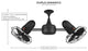 Duplo Dinamico Rotational Ceiling Fan, Black Nickel