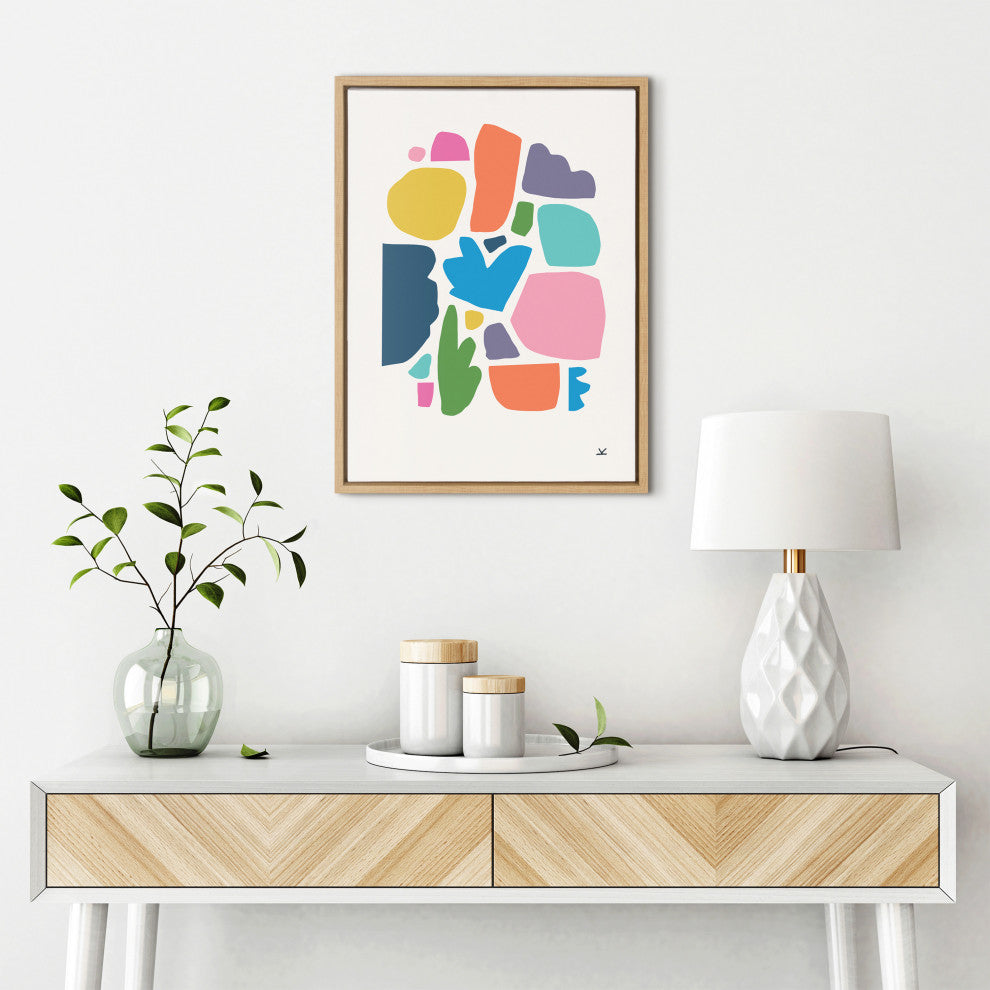Sylvie Summer Love Songs Framed Canvas by Kelly Knaga, Natural 18x24