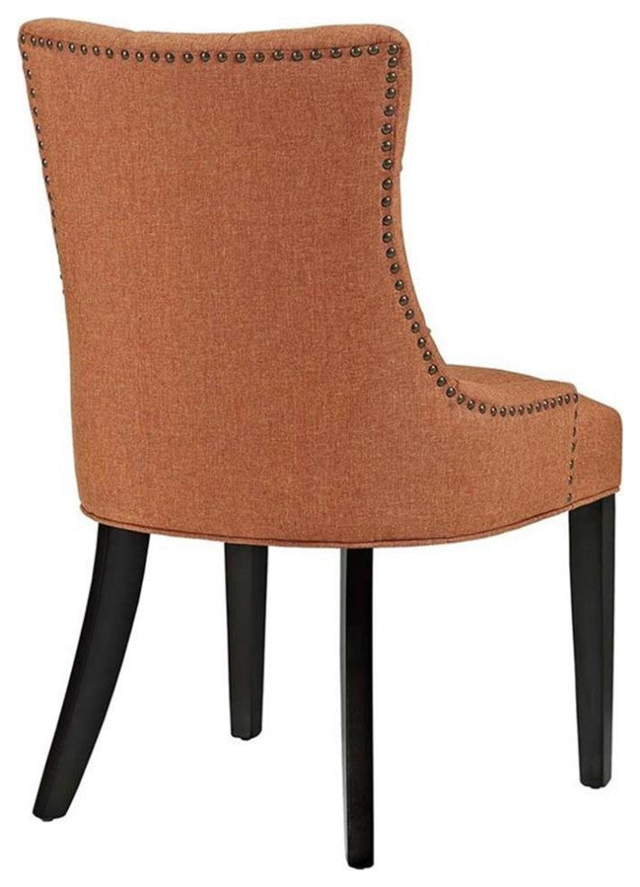 Orange Regent Dining Side Chair Fabric Set of 2