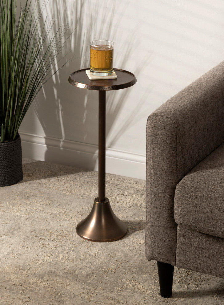 Sanzo Metal Side Table, Bronze 9x9x23