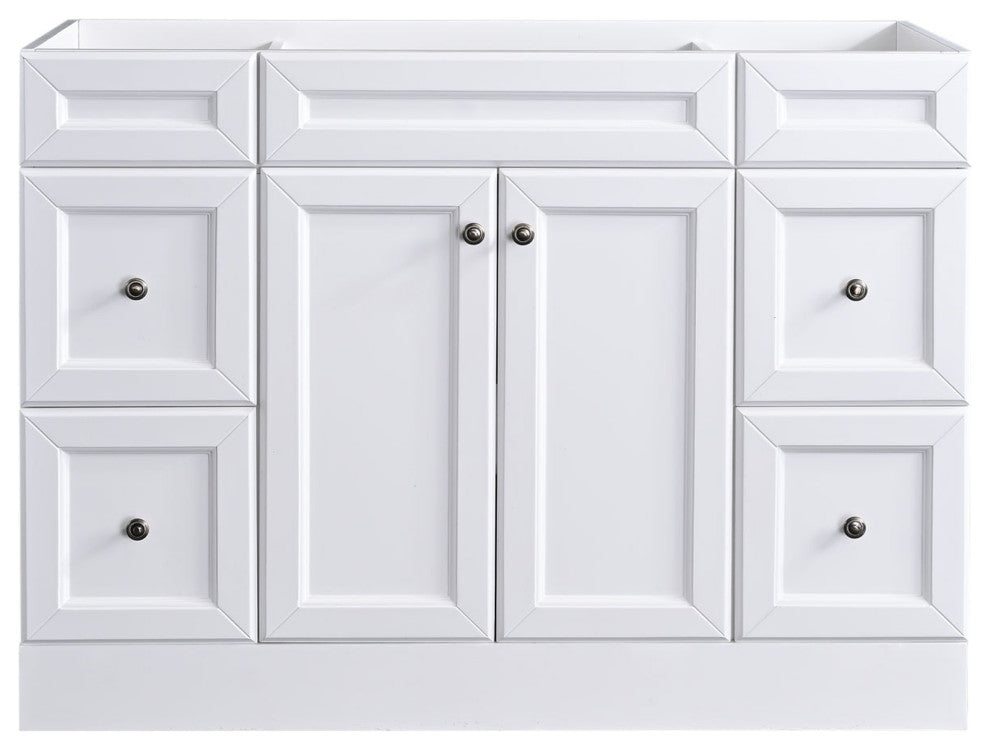 47 Inch Wood Freestanding Bathroom Vanity Base with Drawers