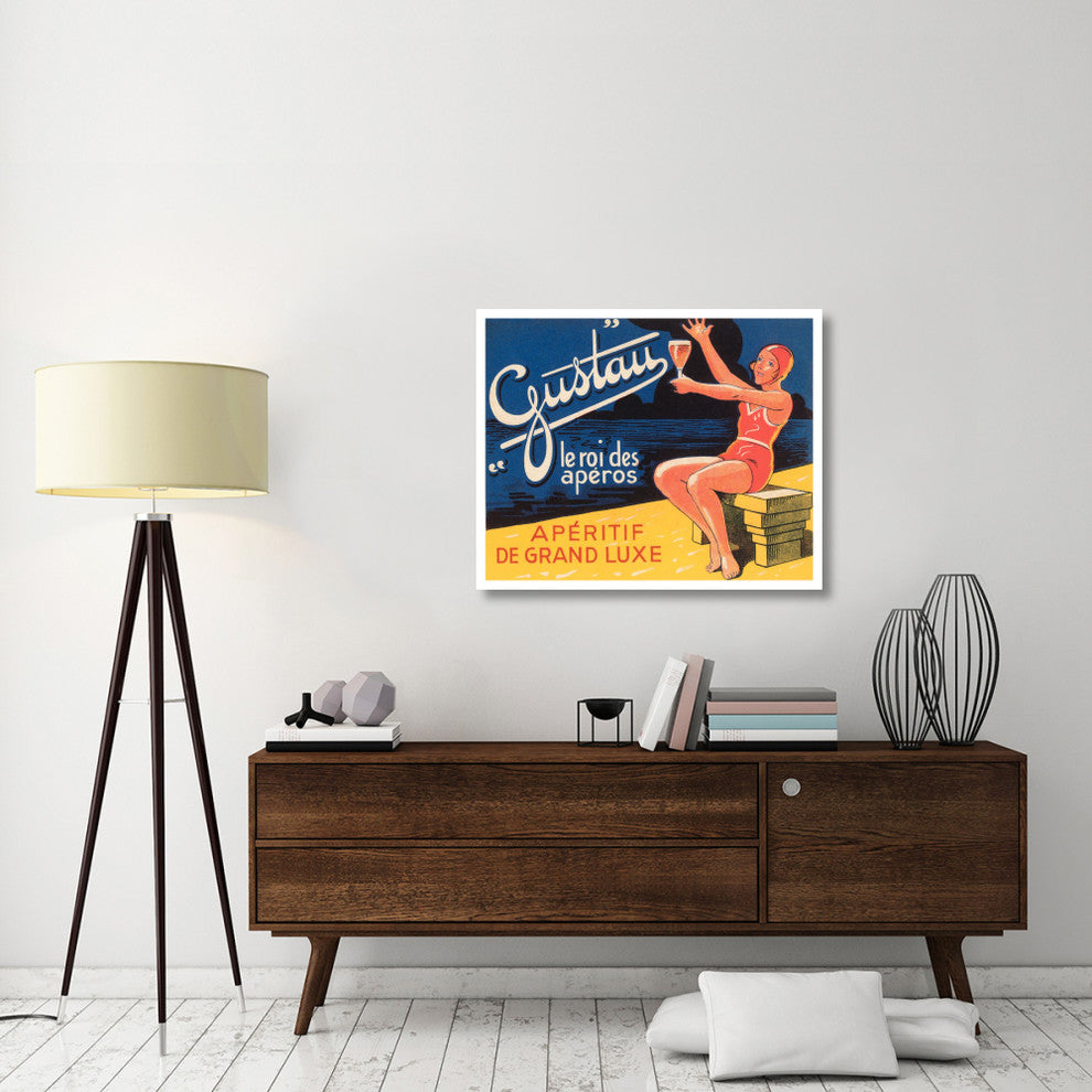 "Gustau Aperitif" Digital Paper Print by Vintage Booze Labels, 38"x31"