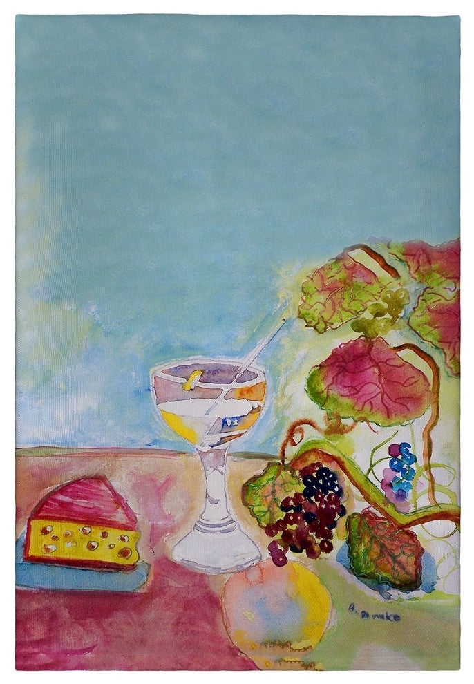 Wine and Cheese Guest Towel - Two Sets of Two (4 Total)