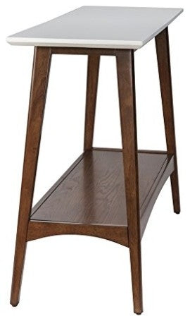 Madison Park Parker Mid-Century Modern Natural Wood Console Table, Pecan