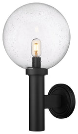 Zlite 599B-BK 1-Light Outdoor Wall Sconce, Clear Seedy