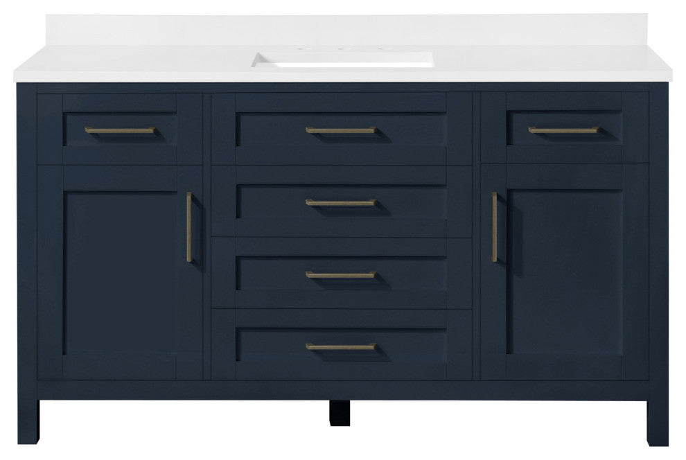 OVE Decors Tahoe II 60" Single Basin Vanity, Midnight Blue