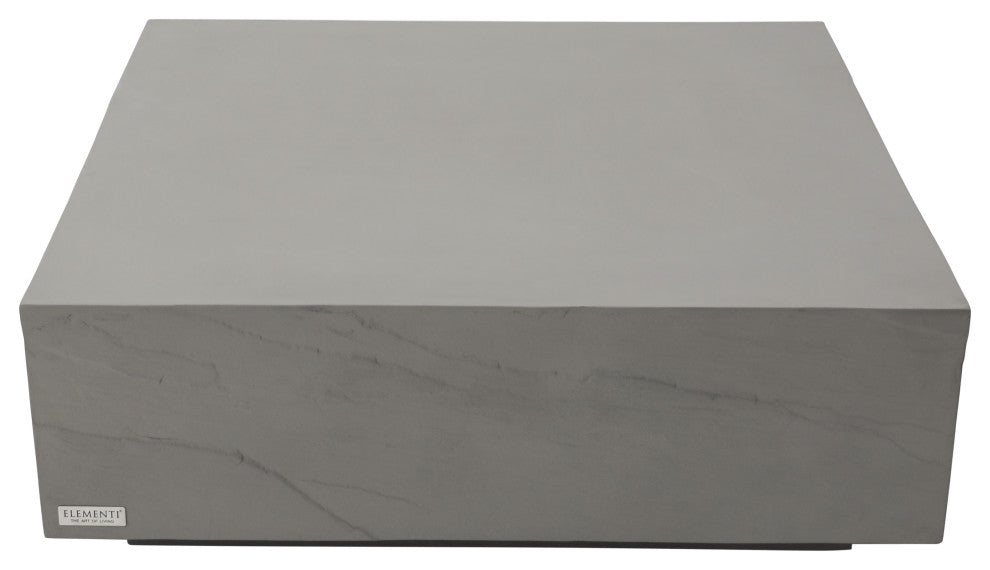Colorado 40" Square Concrete Coffee Table, Space Grey