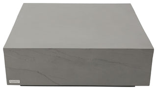 Colorado 40" Square Concrete Coffee Table, Space Grey