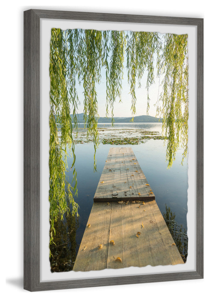 "Wooden Plank Bridge" Framed Painting Print, 8x12