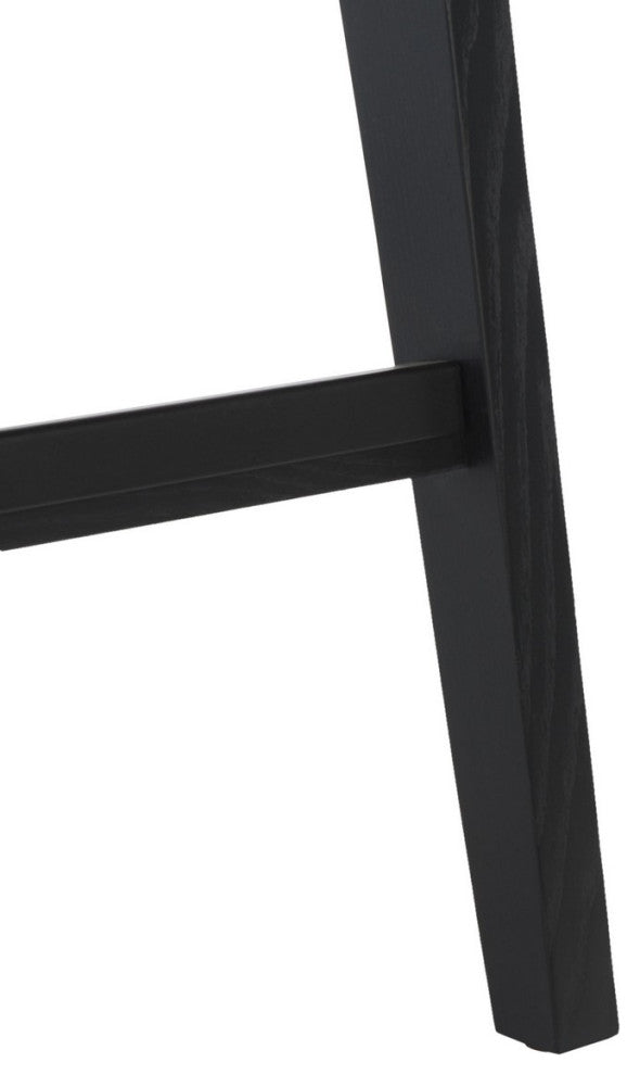 Safavieh Couture Hattie French Cane Counter Stool, Black/Natural
