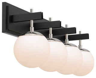 Allie 4-Lt Bath - Black/Polished Nickel