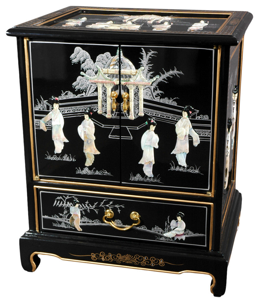 Black Lacquer End Table