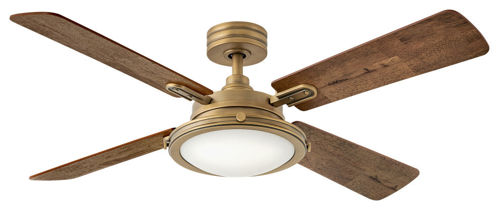 Hinkley Collier 54" Integrated LED Indoor Ceiling Fan, Heritage Brass