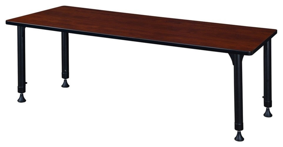 Kee 60"x30" Height Adjustable Classroom Table, Cherry