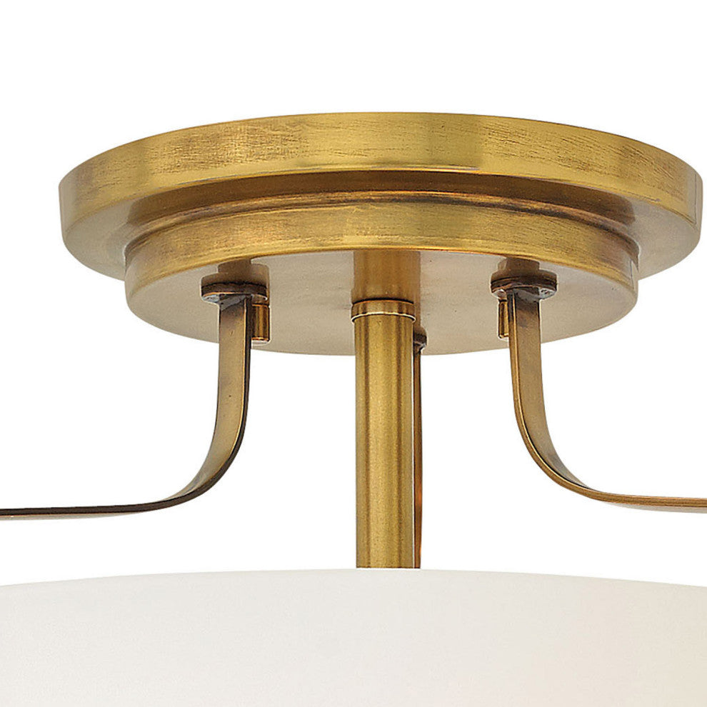 Hinkley Harper Medium Semi-Flush Mount, Heritage Brass