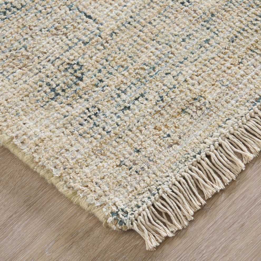 Weave & Wander Ramey Vintage Space Dyed Wool Rug, Tan/Gray, 5'x7'6"
